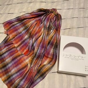 Sakura Bloom Pink Plaid Ring Sling